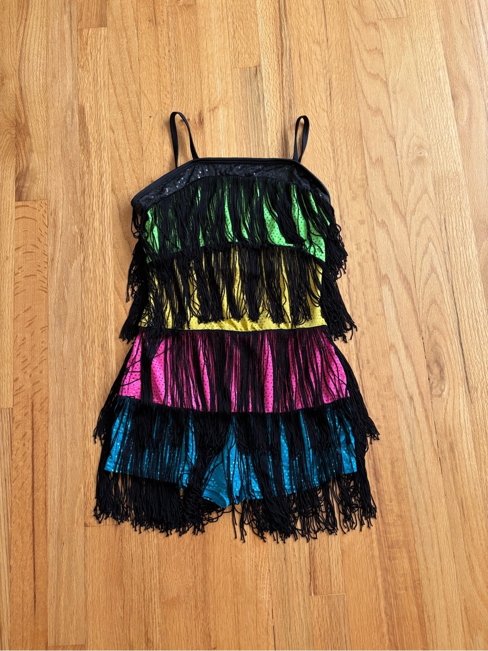 Curtain Call fringe sequin tap jazz dance costume AME adult medium